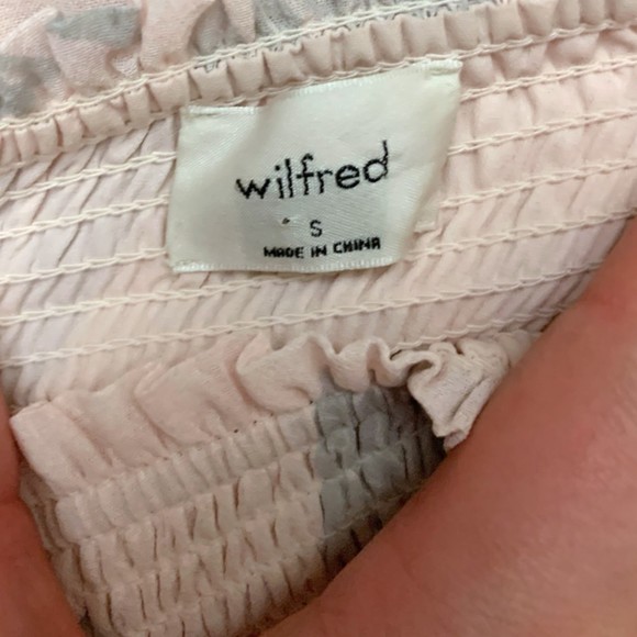 Aritzia Wilfred Women's Golden Hour Floral Midi Dress Soft Pink/Silver Small - Picture 5 of 9